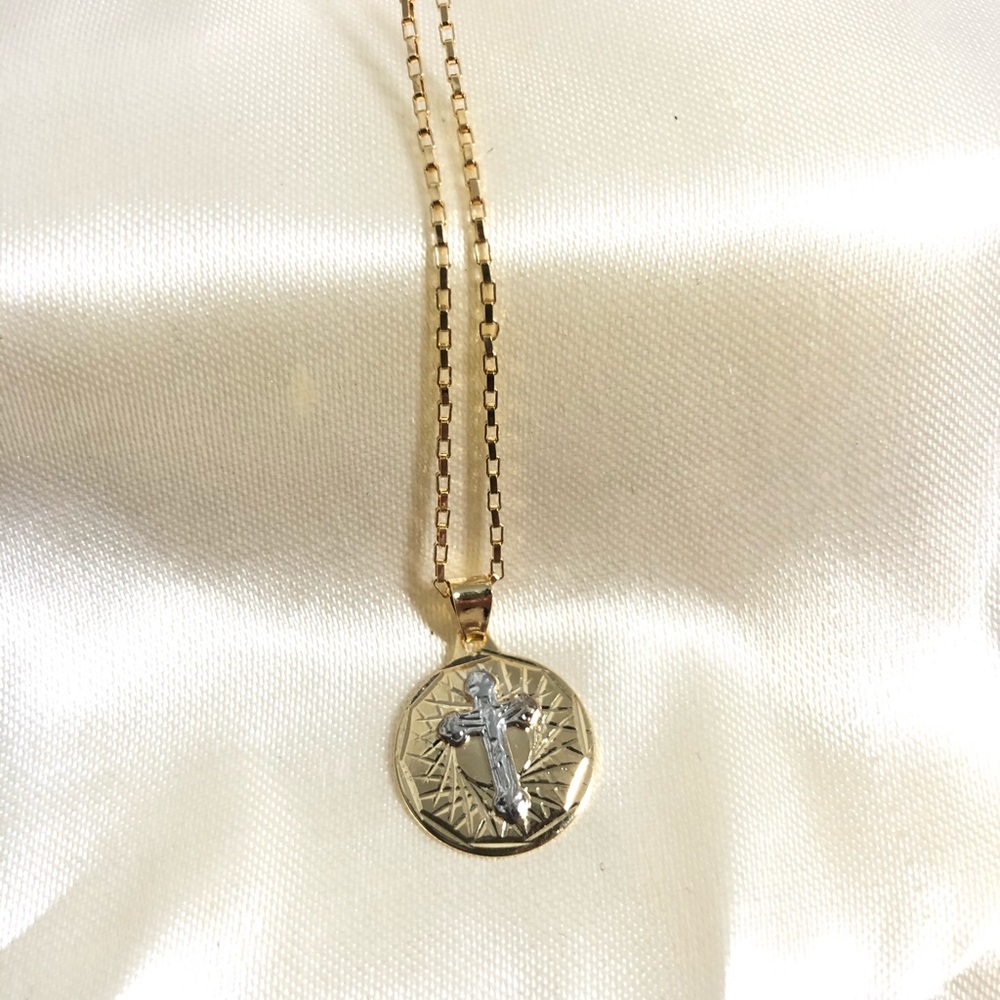18k Gold Filled Jesus Charm necklace